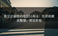 我见过最稳的吃瓜51用法：先抓收藏夹整理，再谈其他
