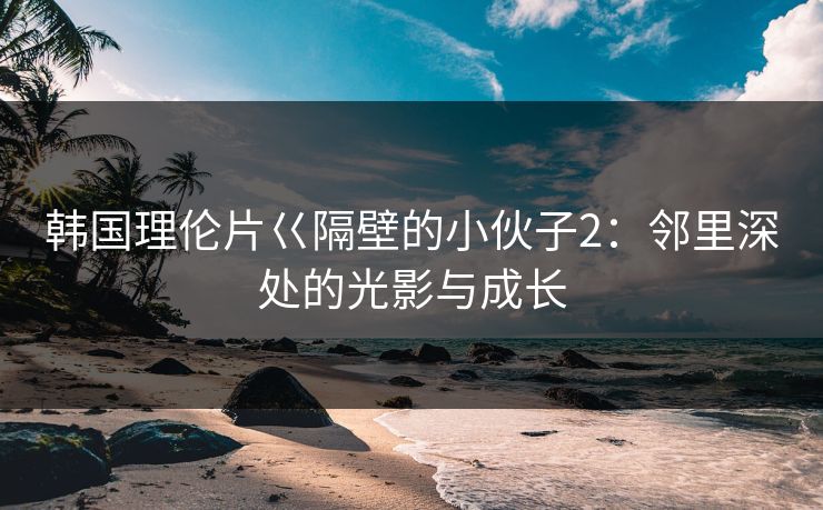 韩国理伦片巜隔壁的小伙子2：邻里深处的光影与成长