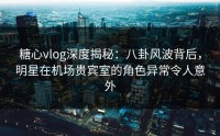 糖心vlog深度揭秘：八卦风波背后，明星在机场贵宾室的角色异常令人意外