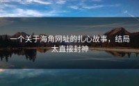 一个关于海角网址的扎心故事，结局太直接封神