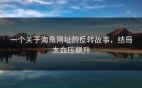 一个关于海角网址的反转故事，结局太血压飙升