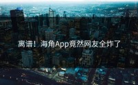 离谱！海角App竟然网友全炸了