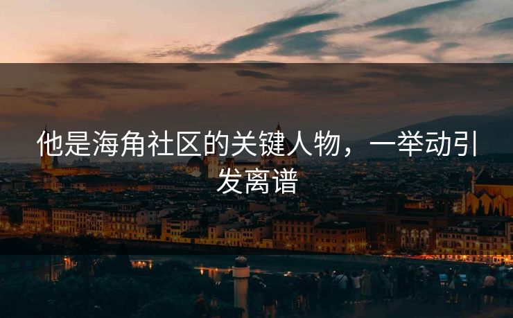 他是海角社区的关键人物，一举动引发离谱