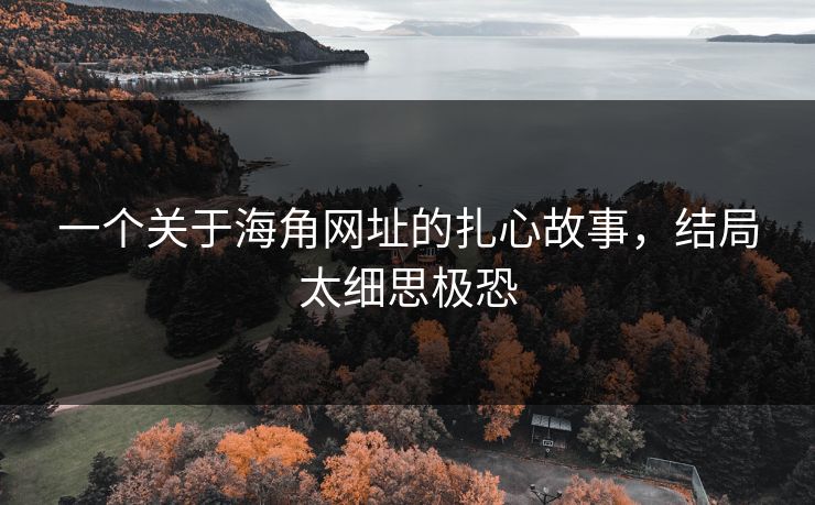 一个关于海角网址的扎心故事，结局太细思极恐
