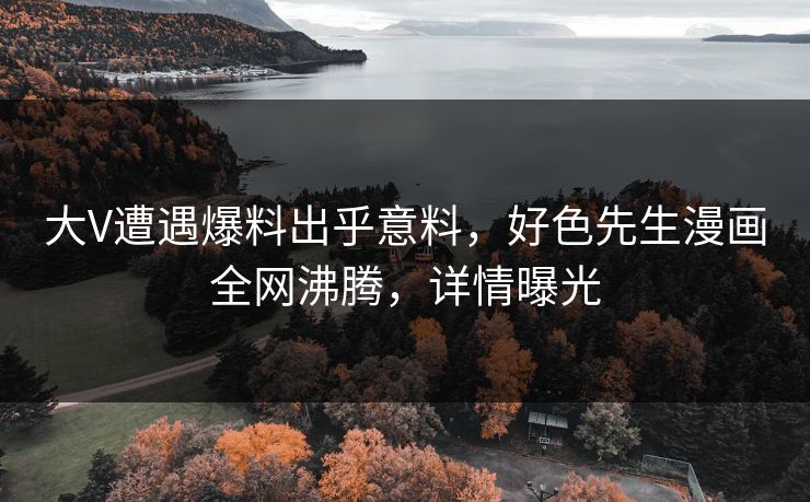 大V遭遇爆料出乎意料，好色先生漫画全网沸腾，详情曝光